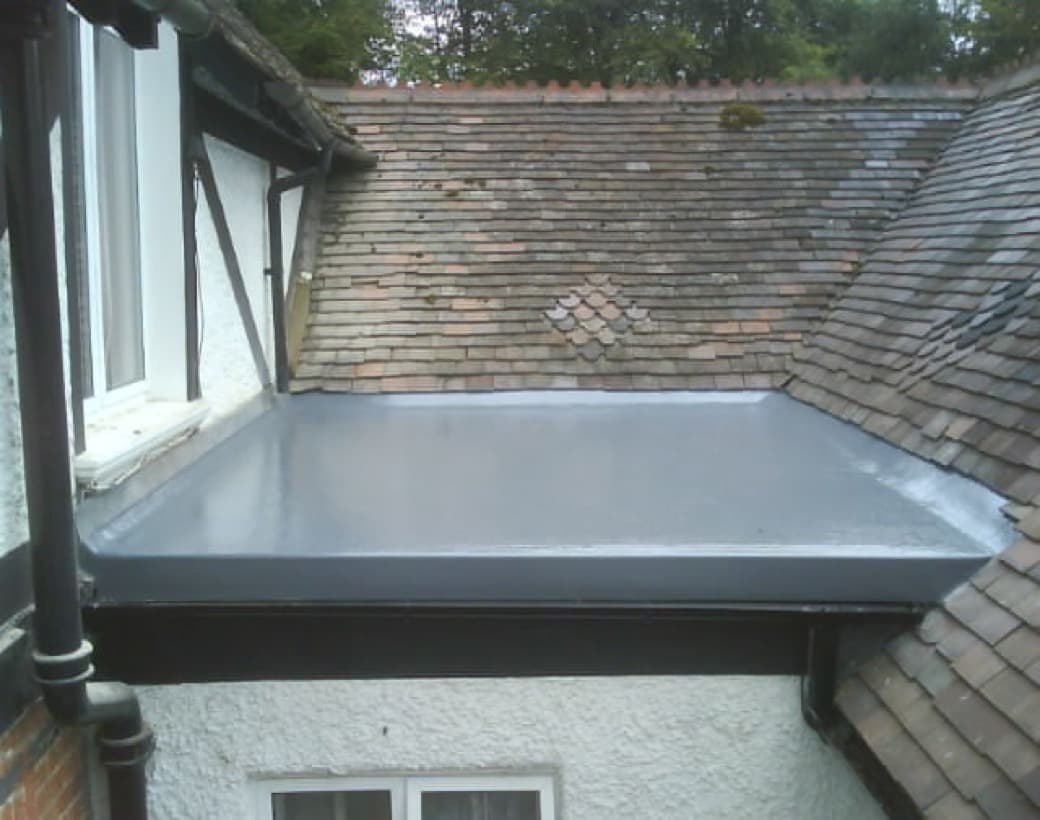 Fibreglass flat roof installation in Dublin City