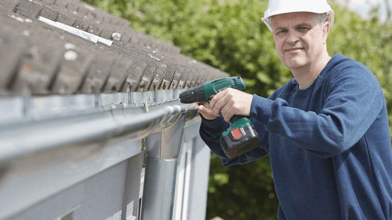 Gutter Drillling During Repair